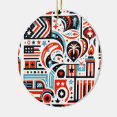 4 juli Generatief patroon Keramisch Ornament (Links)