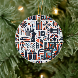 4 juli Generatief patroon Keramisch Ornament