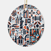 4 juli Generatief patroon Keramisch Ornament (Links)