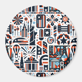 4 juli Generatief patroon Magneet