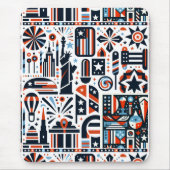 4 juli Generatief patroon Muismat (Voorkant)