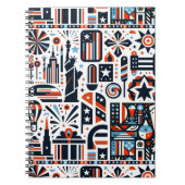 4 juli Generatief patroon Notitieboek (Voorkant)