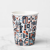 4 juli Generatief patroon Papieren Bekers (Links)