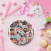 4 juli Generatief patroon Papieren Bordje (Feest)