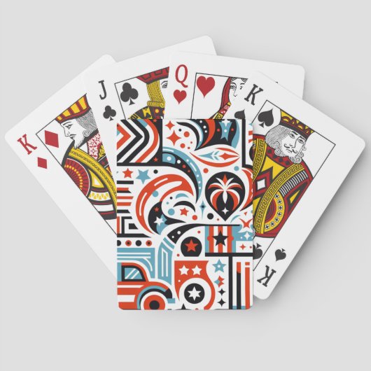 4 juli Generatief patroon Pokerkaarten (Achterkant)