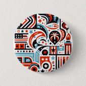4 juli Generatief patroon Ronde Button 5,7 Cm (Voorkant)