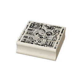 4 juli Generatief patroon Rubberstempel