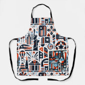 4 juli Generatief patroon Schort (Voorkant)