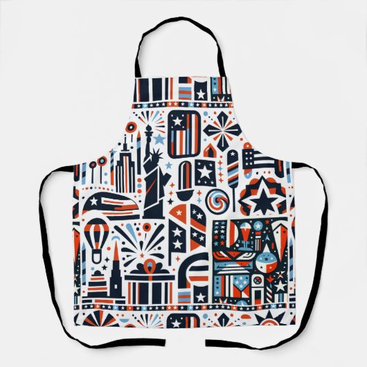 4 juli Generatief patroon Schort (Voorkant)