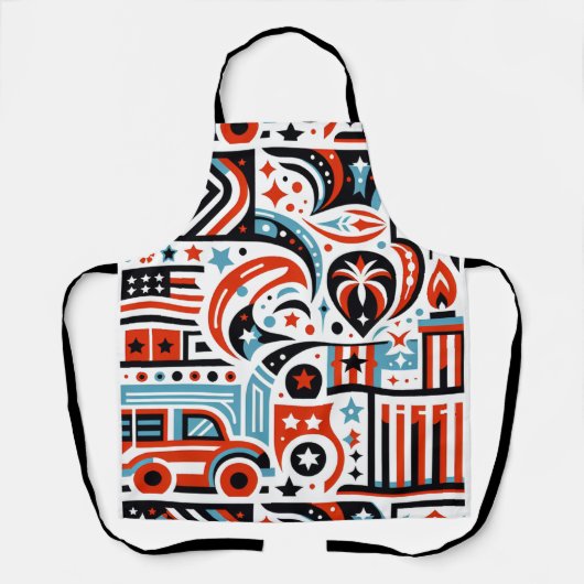 4 juli Generatief patroon Schort (Voorkant)