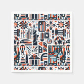 4 juli Generatief patroon Servet (Voorkant)