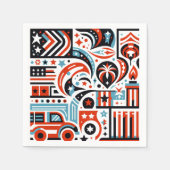 4 juli Generatief patroon Servet (Voorkant)