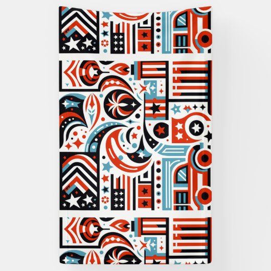 4 juli Generatief patroon Spandoek (Verticaal)