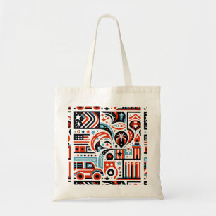 4 juli generatief patroon tote bag