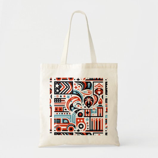 4 juli Generatief patroon Tote Bag (Voorkant)