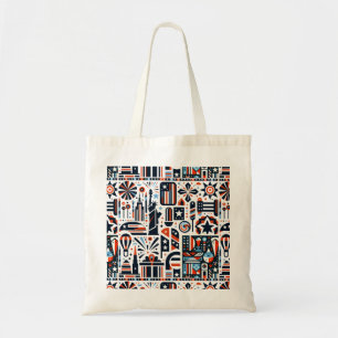 4 juli generatief patroon tote bag