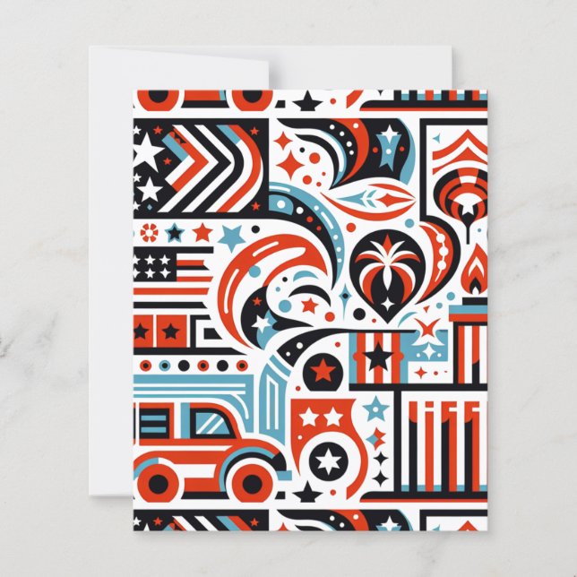 4 juli Generative Pattern Scrapbook Paper (Voorkant)