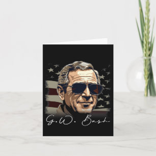 4 juli George W. Bush President Portret Patr Kaart