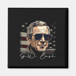 4 juli George W. Struik President Portrait Patr Magneet