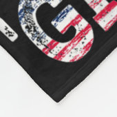 4 juli George Washington Griddy George Griddi Fleece Deken (Hoek)