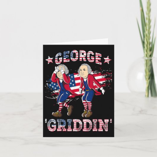 4 juli George Washington Griddy George Griddi Kaart (Voorkant)