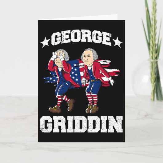 4 juli George Washington Griddy George Griddi Kaart (Voorkant)