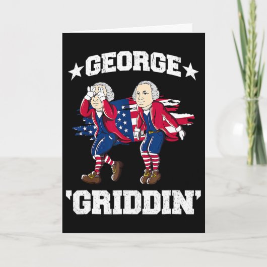 4 juli George Washington Griddy George Griddi Kaart (Voorkant)