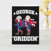 4 juli George Washington Griddy George Griddi Kaart (Gele Bloem)