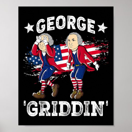 4 juli George Washington Griddy George Griddi Poster (Voorkant)