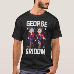 4 juli George Washington Griddy George Griddi T-shirt