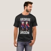 4 juli George Washington Griddy George Griddi T-shirt (Voorkant volledig)