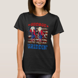 4 juli George Washington Griddy George Griddi T-shirt