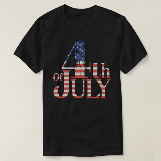 4 juli George Washington Retro Patriottisch T-shirt (Design voorkant)