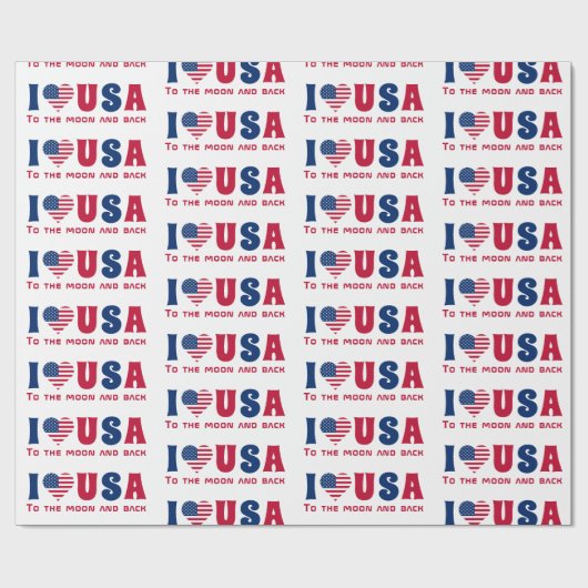 4 juli Gepersonaliseerd Cadeaupapier (Vlak)