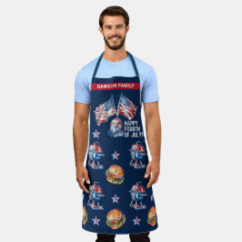 4 juli Gepersonaliseerde BBQ Schort