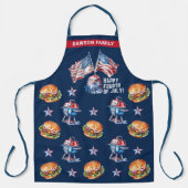 4 juli Gepersonaliseerde BBQ Schort (Voorkant)