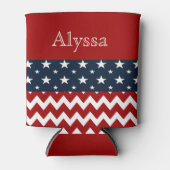 4 juli Gepersonaliseerde blikhouder Blikjeskoeler (Voorkant)