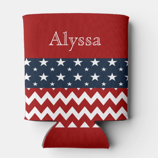 4 juli Gepersonaliseerde blikhouder Blikjeskoeler (Achterkant)