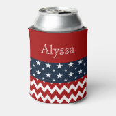 4 juli Gepersonaliseerde blikhouder Blikjeskoeler (Blikje Achterkant)