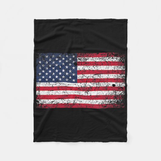 4 juli gerafelde Amerikaanse vlag zak Fleece Deken (Voorkant)
