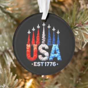 4 juli gevechtsvliegtuigen VS patriottisch Ornament