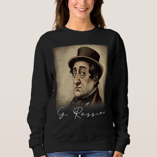 4 juli Gioachino Rossini VS Vlag Muzikant Com Trui (Voorkant)