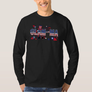 4 juli glam ma Amerikaanse vlag glam ma grootmoede T-shirt