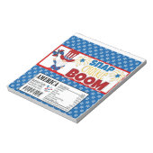 4 juli Gnome Snoep Bar Wrapper Party Favors Notitieblok (Linkerzijde)