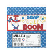 4 juli Gnome Snoep Bar Wrapper Party Favors Notitieblok (Voorkant)