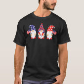 4 juli Gnomen Funny American Flag Patriotic T-shirt (Voorkant)