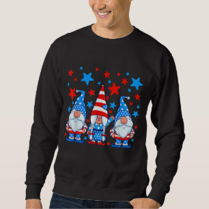 4 juli Gnomes Patriotic American Flag Cute Gn Trui