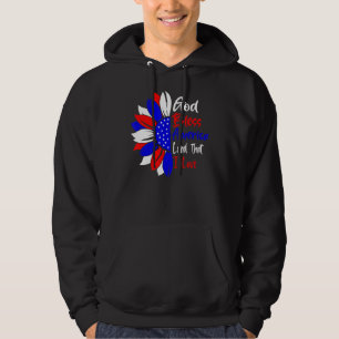4 juli God zegene Amerika land waar ik van zon hou Hoodie