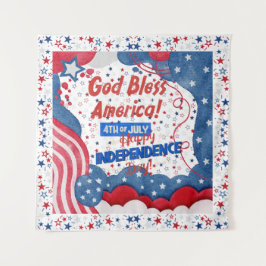 4 juli, God zegene Amerika Wandkleed