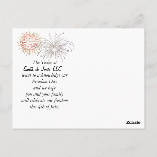 4 juli Golden Retriever Briefkaart (Achterkant)